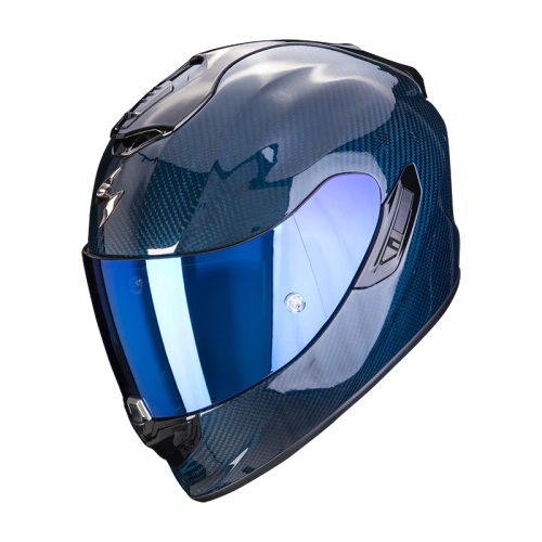 Moto přilba SCORPION EXO-1400 EVO CARBON AIR modrá