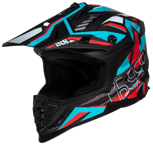 Cross helmet iXS iXS363 2.0 X12045 black matt-petrol-red