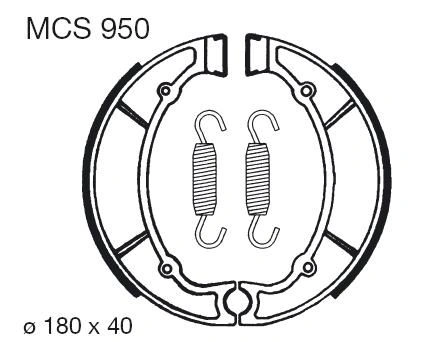 Brzdové čelisti LUCAS MCS 950