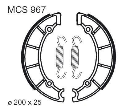Brzdové čelisti LUCAS MCS 967
