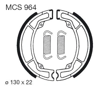 Brzdové čelisti LUCAS MCS 964