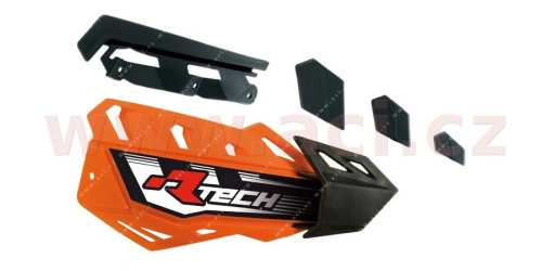 Plasty krytů páček FLX / FLX ALU / FLX ATV, RTECH (oranžovo-černé, pár)