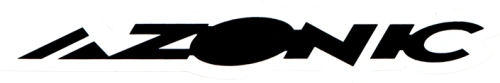 Samolepky Azonic retro logo (10ks) černá 150 x 30 mm