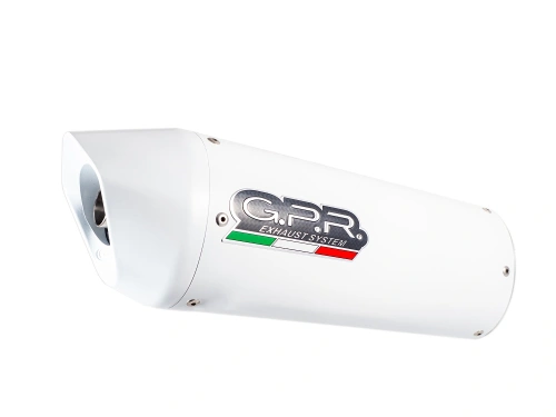 Slip-on exhaust GPR ALBUS EVO4 CF.6.CAT.ALB White glossy including removable db killer, link pipe and catalyst