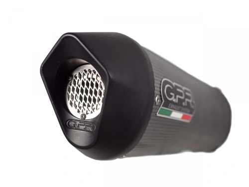 Slip-on exhaust GPR FURORE CF.9.RACE.FUPO Matte Black including link pipe and removable dbkiller