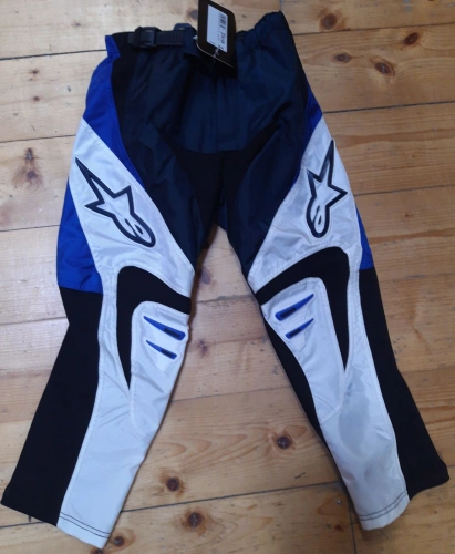 Alpinestars Racer dětské motokrosové kalhoty modré 24