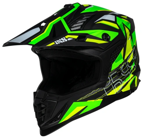 Cross helmet iXS iXS363 2.0 X12045 black matt-yellow fluo-green fluo