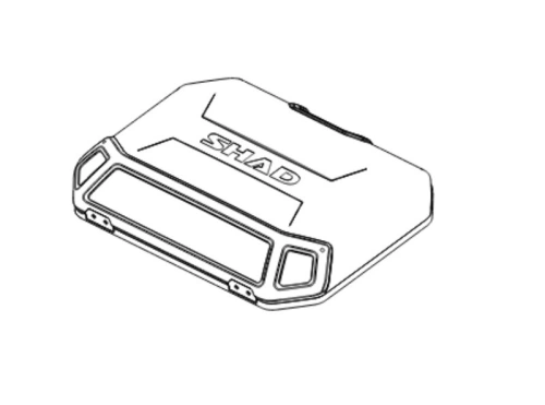 Kryt kufru SHAD TERRA 203163R hliník (side case)