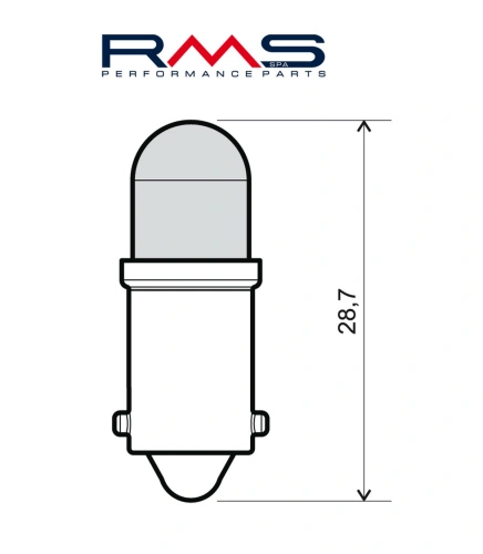 Žárovka RMS 246510555 Led 12V, BA9S bílá (2ks)