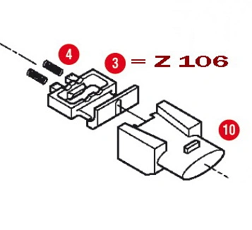 Z645R tlačítko kufru E260/E350/E450/V46 (kufr k nosiči) - pozice 10