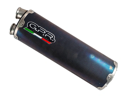 Slip-on exhaust GPR DUAL E4.Y.208.DUAL.PO Brushed Stainless steel including removable db killer and link pipe