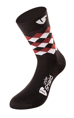 Ponožky ROMBI UNDERSHIELD (černá/červená/bílá)