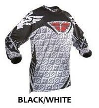 Fly Racing Kinetic Jersey white/black YXL