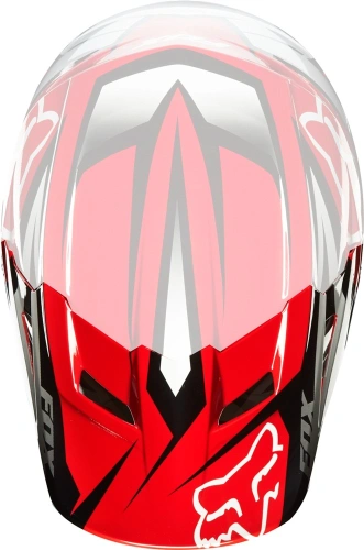 Náhradní kšilt Fox 2014 V1 Race Helmet Visor Red 2XS/S