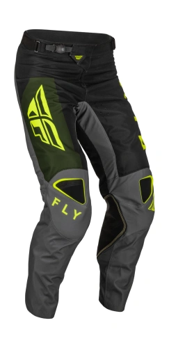 Kalhoty KINETIC JET, FLY RACING - USA (černá/zelená/hi-vis)