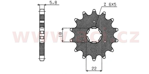 Řetězové kolečko pro sekundární řetězy typu 520, SUNSTAR (11 zubů)