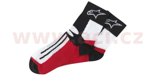 Ponožky krátké RACING ROAD COOLMAX®, ALPINESTARS (černé/bílé/červené)