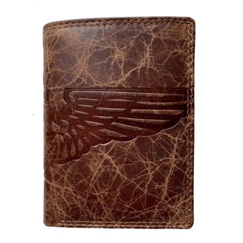 Kožená peněženka - křídla světlá