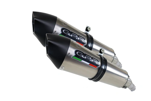 Dual slip-on exhaust GPR GPE ANN. Y.130.GPAN.TO Brushed Titanium including removable db killers, link pipes and catalysts