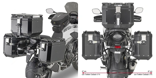PLO1171CAM trubkový nosič bočních kufrů PL ONE-FIT pro Honda CB 500 X (19-21)