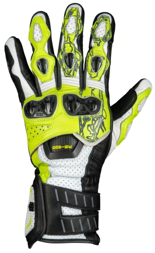 Sportovní rukavice iXS RS-200 3.0 X40462 bílo-neonově žluto-černá