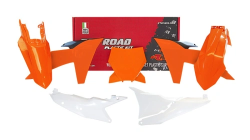Sada plastů KTM, RTECH (oranžovo-černo-bílá, 6 dílů)