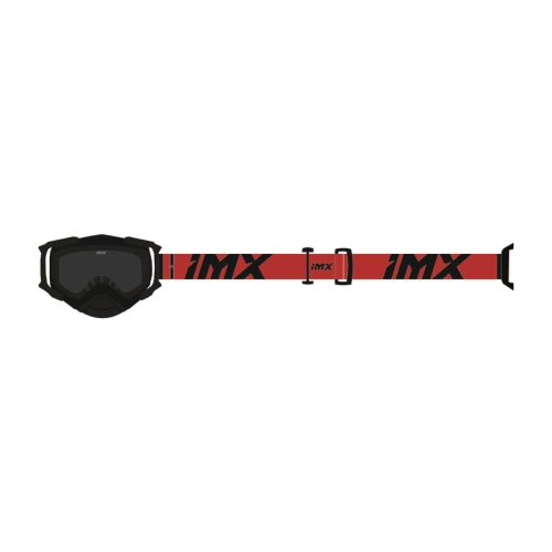 Brýle IMX DUST BLACK MATT/RED - Sklo DARK SMOKE + CLEAR (2 náhradní skla)