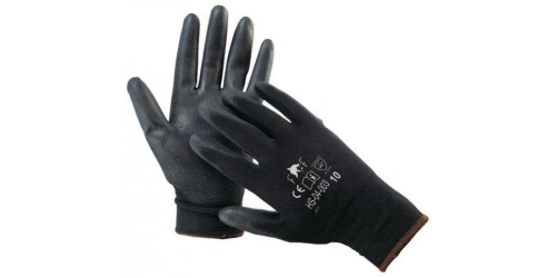 Pracovní rukavice nylon černé LIGHT (sada 12 párů)