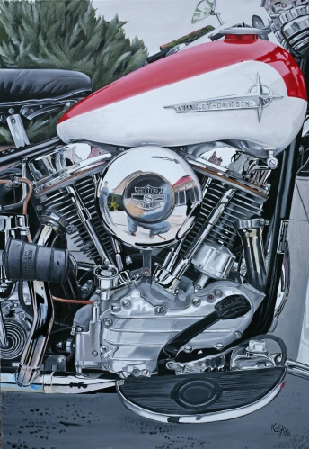 Obraz - Harley Davidson Pan-Hery (plátno 120x80 cm)