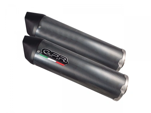 Dual slip-on exhaust GPR FURORE H.138.FUPO Matte Black including removable db killers and link pipes