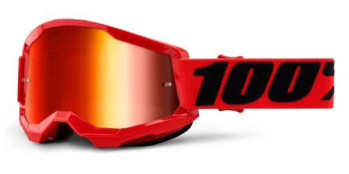 STRATA 2, 100% brýle červené, zrcadlové červené plexi