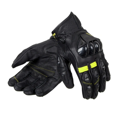 Kožené rukavice OZONE RS600 SHORT BLACK/FLO YELLOW
