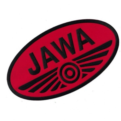 Nažehlovačka - Jawa červená 29,8x16,5cm