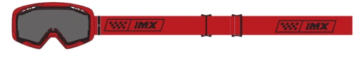 Brýle IMX ENDURANCE RACE RED GLOSS/RED - SKLO DARK SMOKE + CLEAR (2 náhradní skla)