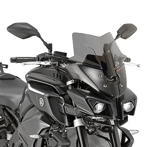 D2129B plexi černé (nízké sportovní) Yamaha MT-10 1000 (16-20), vxš360x360 mm