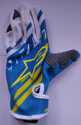 Dětské rukavice Alpinestars Racer modrá/bílá/žlutá