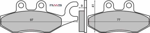 Brzdové destičky RMS 225102600 organické