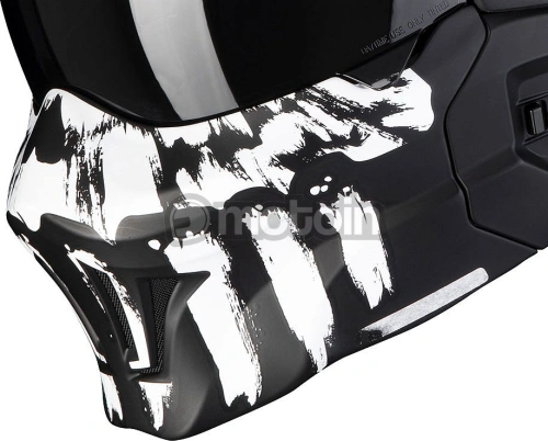 Přední maska SCORPION EXO-COMBAT EVO MARAUDER matná černá/bílá - Velikost UNI