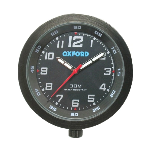 Analogové hodiny, OXFORD (černý rámeček, luminiscenční ciferník)