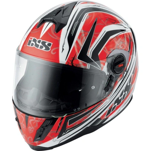 HX 397 BLAZE  -  sklolaminátová helma s dofukovacími lícnicemi v mnoha barvách červeno - černo - bílá 2XL