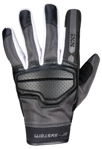 Klasické rukavice iXS EVO-AIR X40464 černo-tmavě šedo-bílá