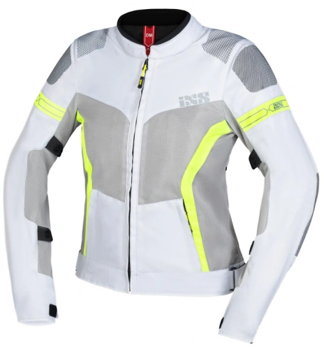Sports women's jacket iXS TRIGONIS-AIR X51064 light grey-grey-neon yellow