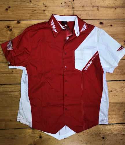 Fly Racing - Pit Shirt Košile, krátký rukáv RED