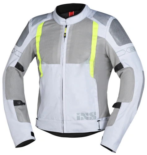 Sports jacket iXS TRIGONIS-AIR X51063 light grey-grey-yellow fluo