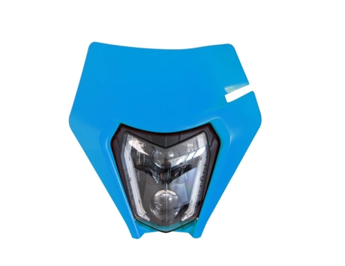 Přední maska vč. LED světla KTM, RTECH (světle modrá)