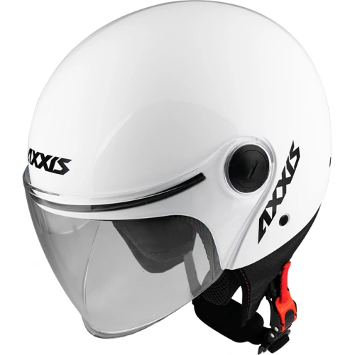 Otevřená helma AXXIS SQUARE solid perleťově bílá lesklá