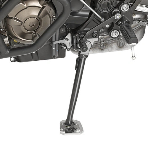 ES2130 rozšíření bočního stojánku Yamaha MT-07 700 Tracer (16-20), stříbné hliníkové