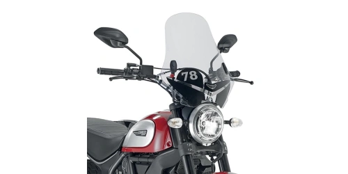 Čiré plexi s potiskem "78" KAPPA pro Ducati Scrambler 400 Sixty2 ABS (16-18)
