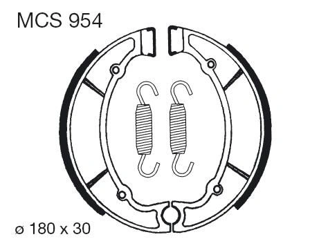 Brzdové čelisti LUCAS MCS 954