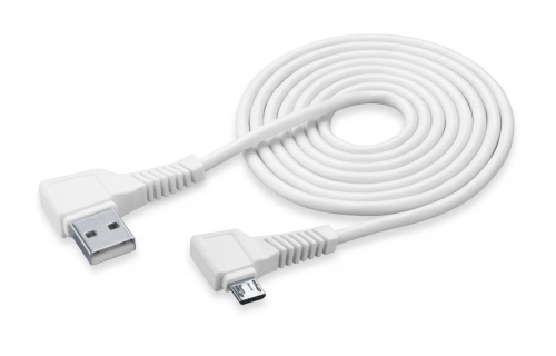 CellularLine USB datový kabel L s konektorem micro USB, 200 cm, bílý